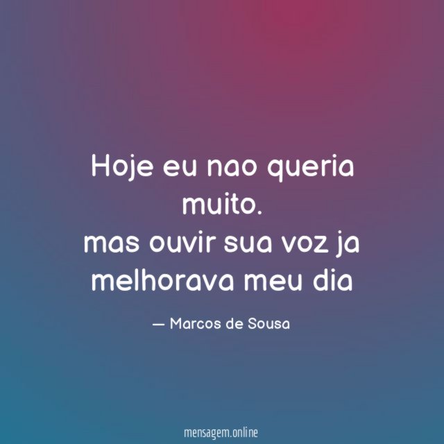 Hoje eu nao queria muito