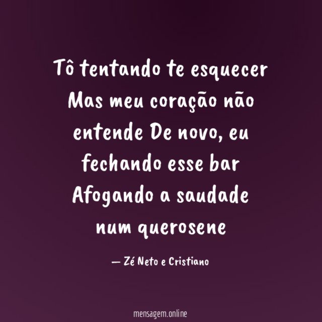 Tô tentando te esquecer Mas meu coração não entende De
