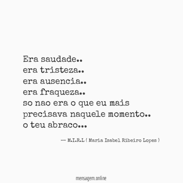 Era saudade