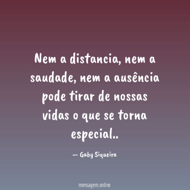 Nem a distancia