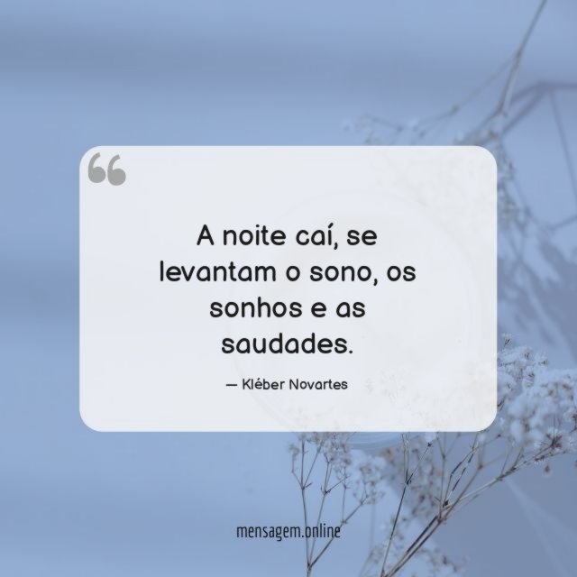 A noite caí