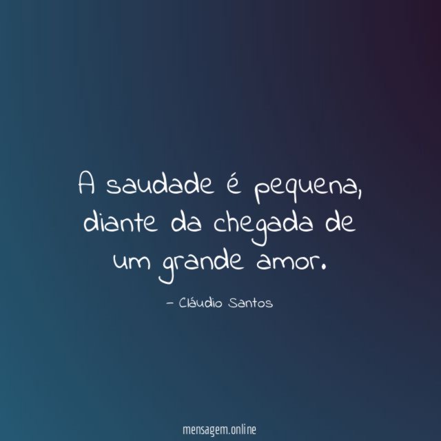 A saudade é pequena
