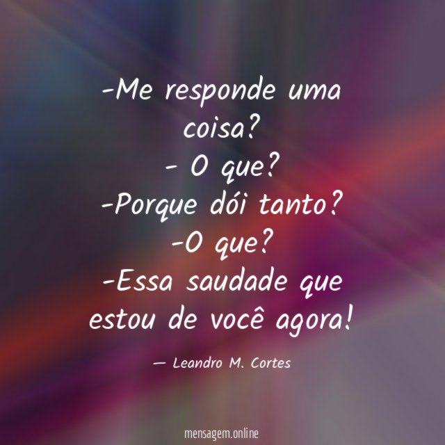 Me responde uma coisa