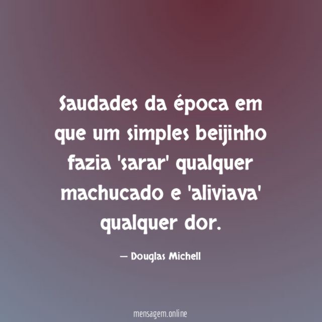 Saudades da época em que um simples beijinho