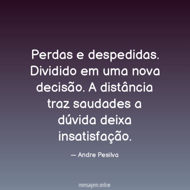 Perdas e despedidas