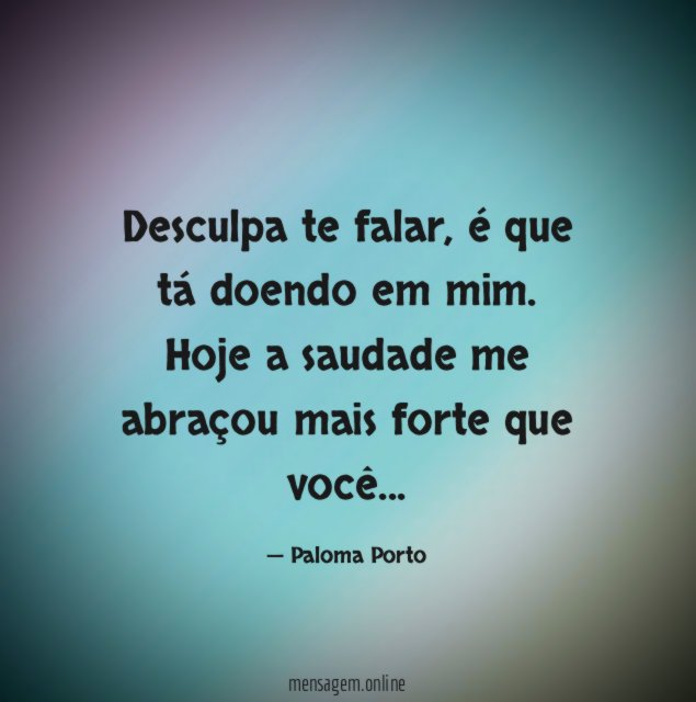 Desculpa te falar