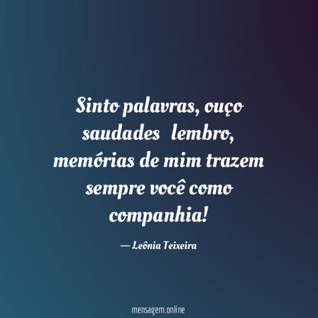 Sinto palavras