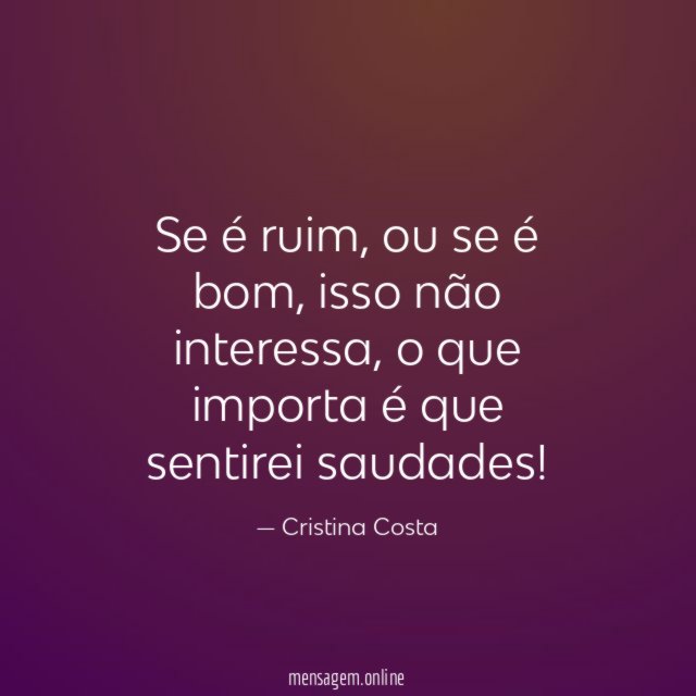Se é ruim