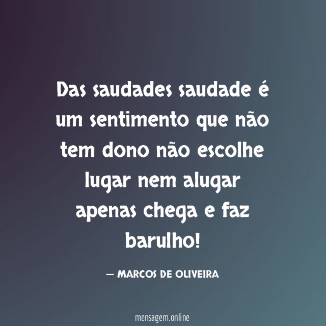 Das saudades