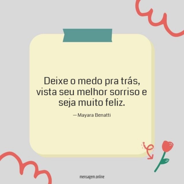 Deixe o medo pra trás