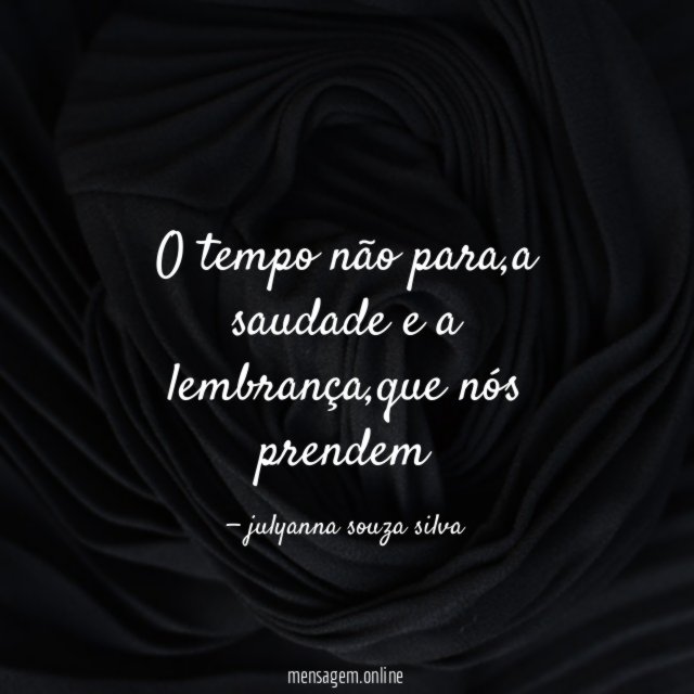 O tempo não para