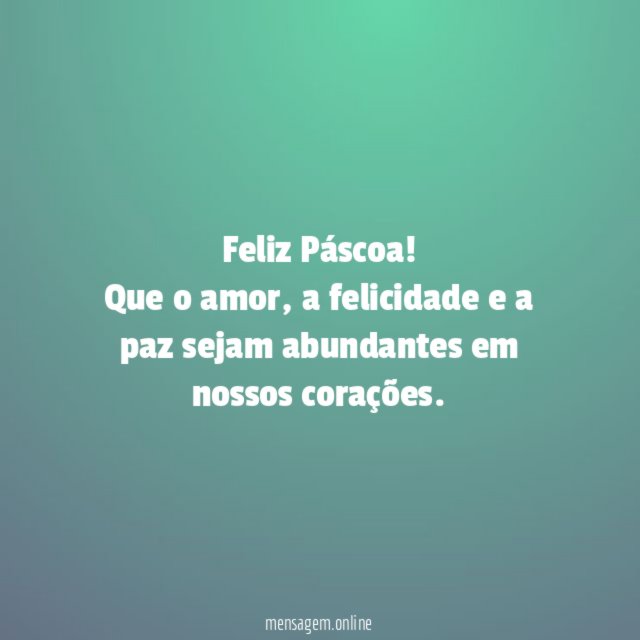 Feliz Páscoa