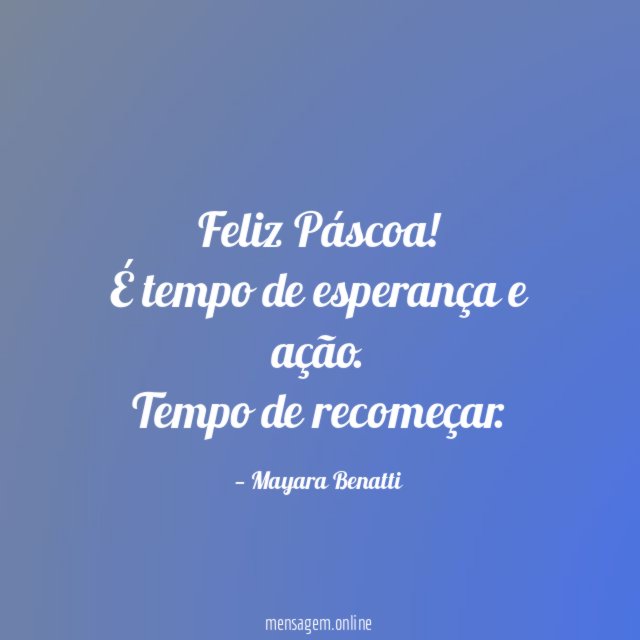 Feliz Páscoa
