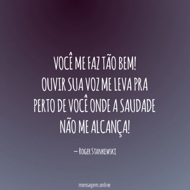 Você me faz tão bem