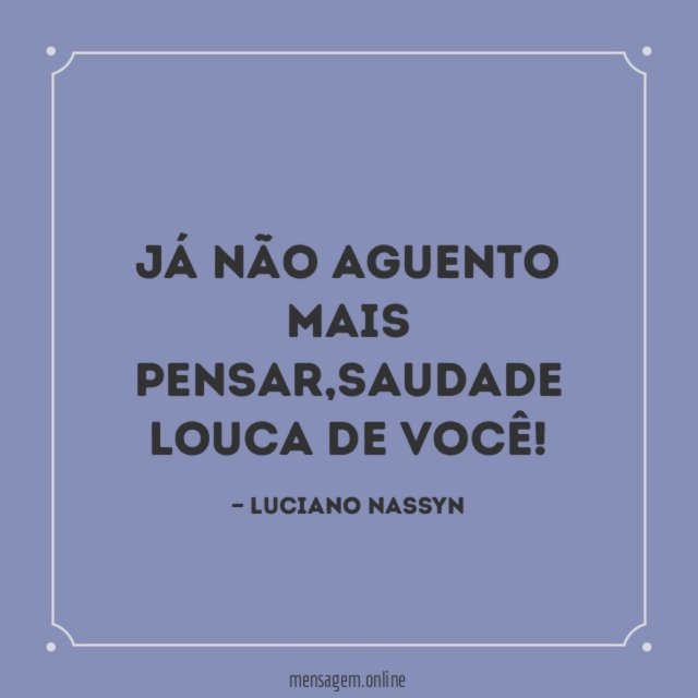 Já não aguento mais pensar