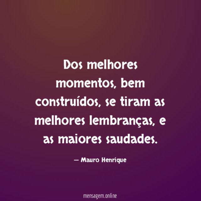 Dos melhores momentos