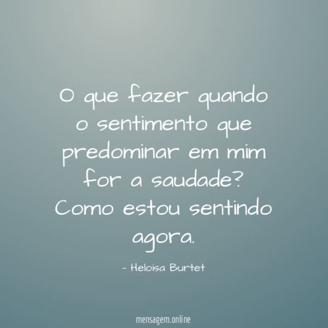 O que fazer quando o sentimento que predominar