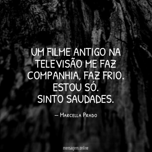 Um filme antigo na televisão me faz companhia