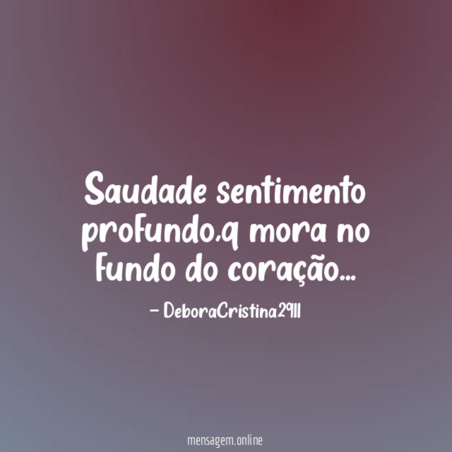 Saudade sentimento profundo