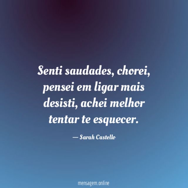 Senti saudades