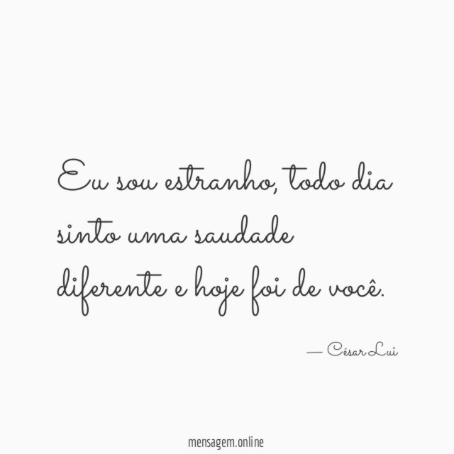 Eu sou estranho