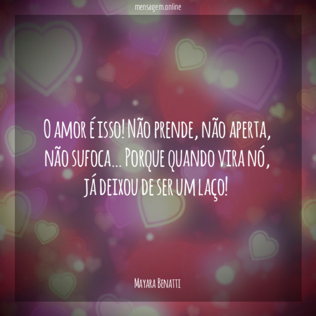 O amor é isso