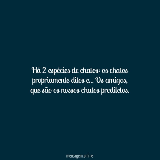 2 espécies de chatos