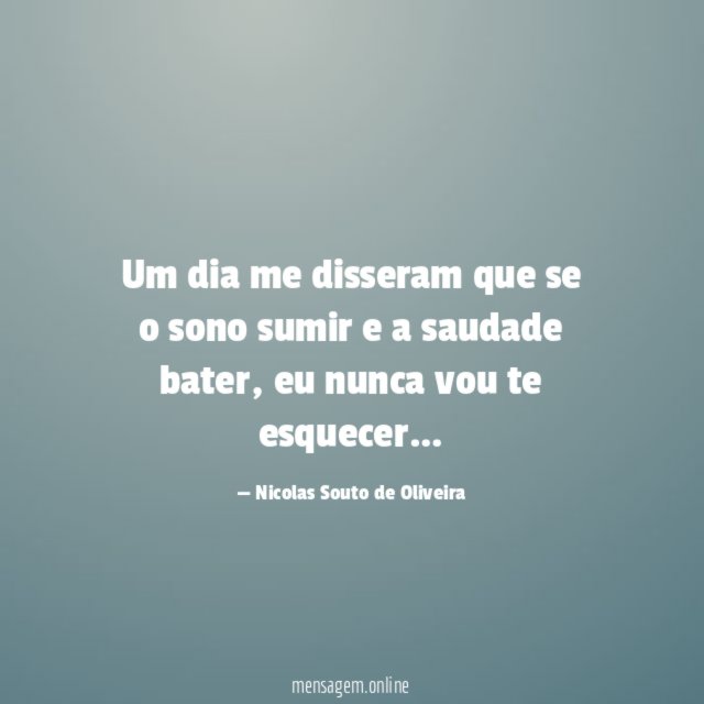 Um dia me disseram que se o sono