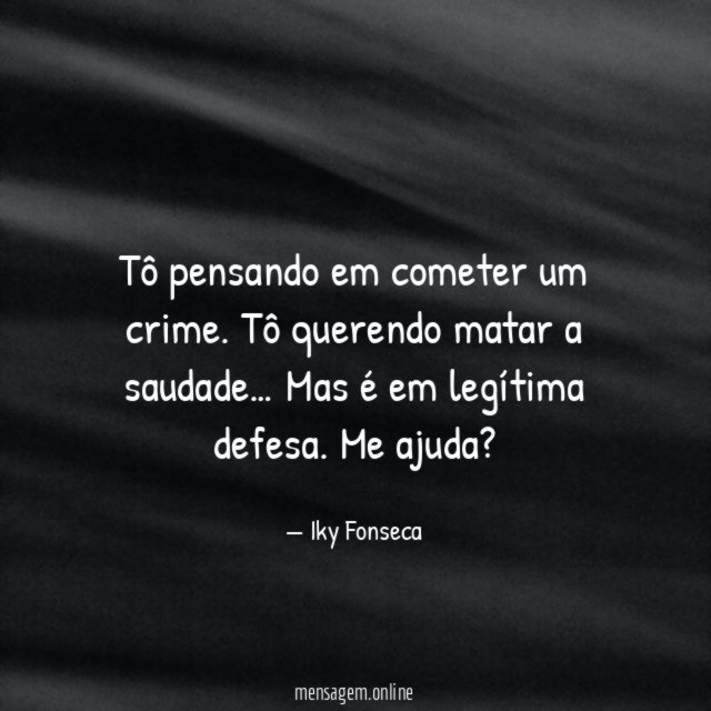 Tô pensando em cometer um crime