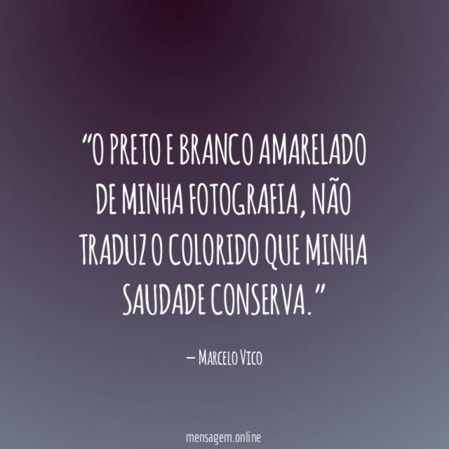 O preto e branco amarelado de minha fotografia