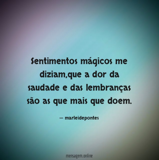 Sentimentos mágicos me diziam
