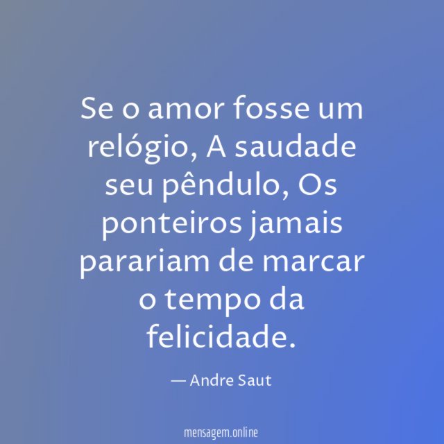 Se o amor fosse um relógio