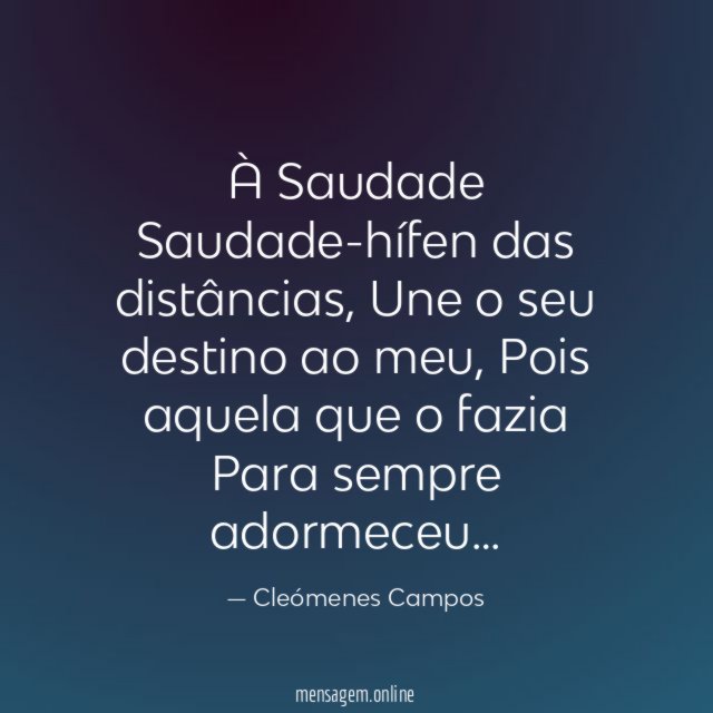 À Saudade