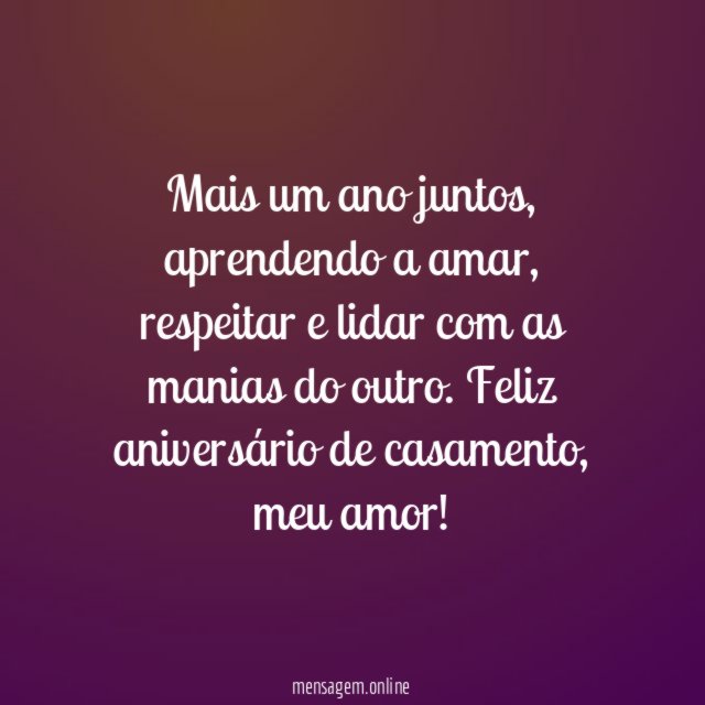 Mais um ano juntos