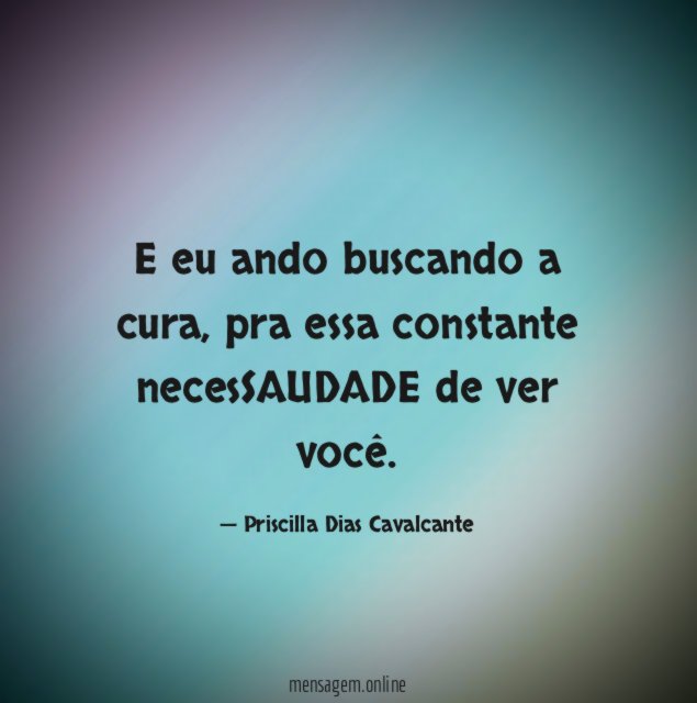 E eu ando buscando a cura