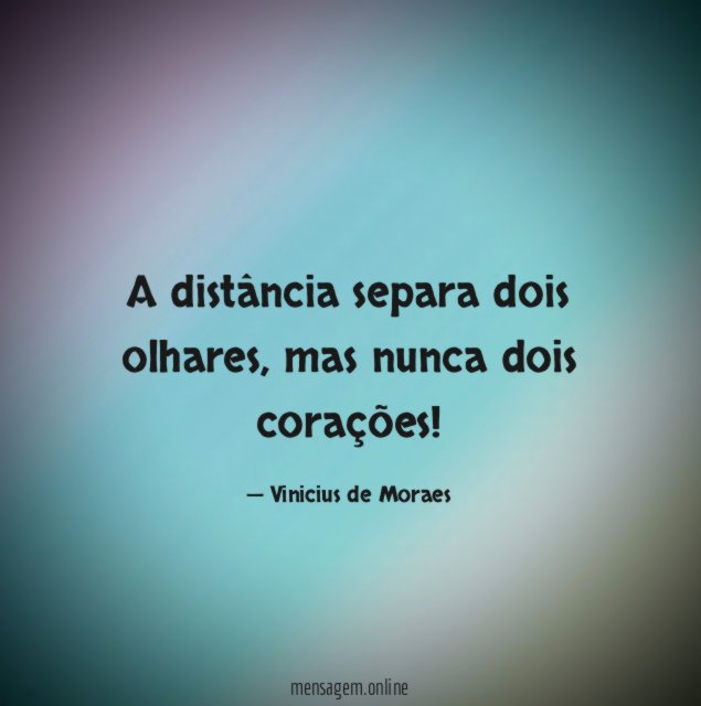 A distância separa dois olhares
