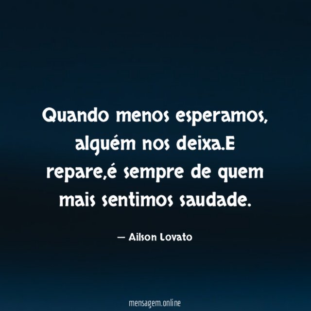 Quando menos esperamos