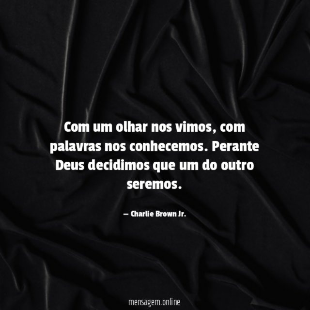 Com um olhar nos vimos