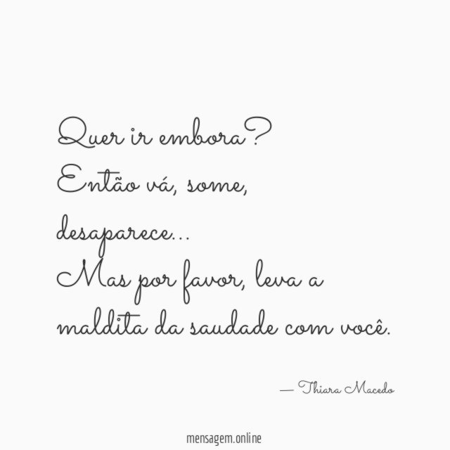 Quer ir embora