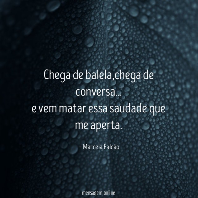Chega de balela