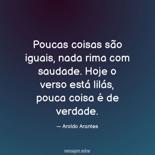 Poucas coisas são iguais