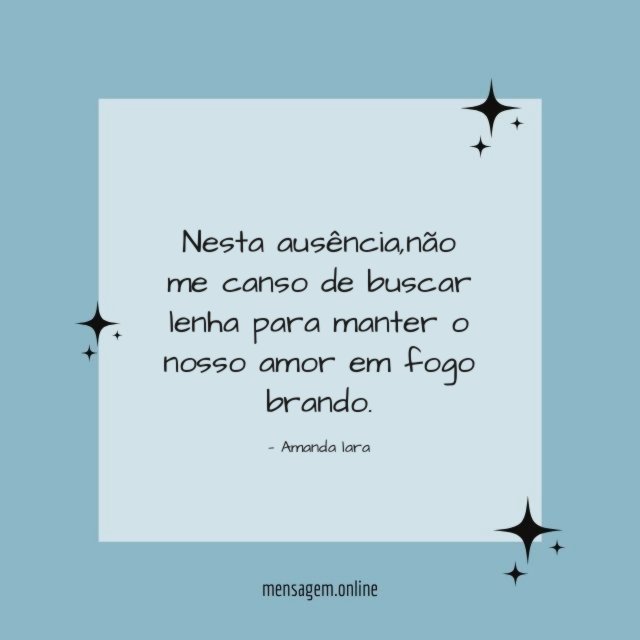 Nesta ausência