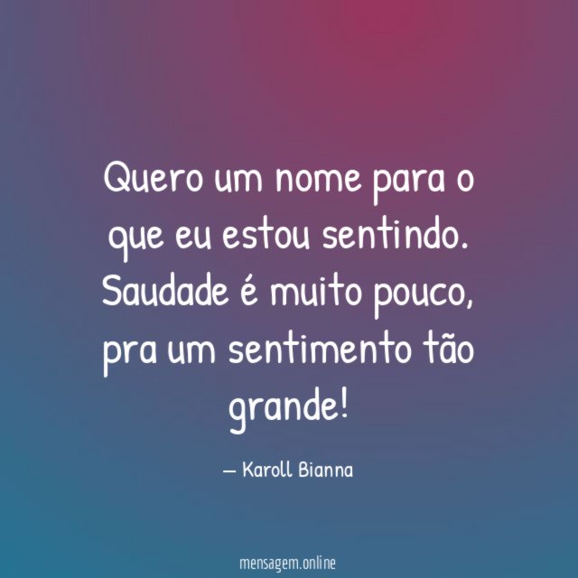 Quero um nome para o que eu estou sentindo