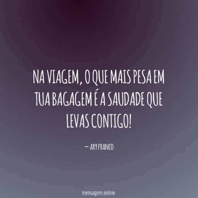 Na viagem