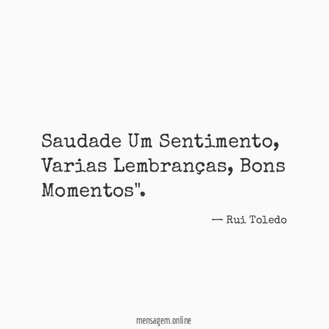 Saudade Um Sentimento