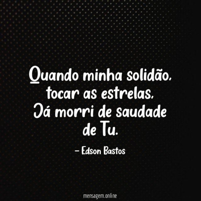 Quando minha solidão