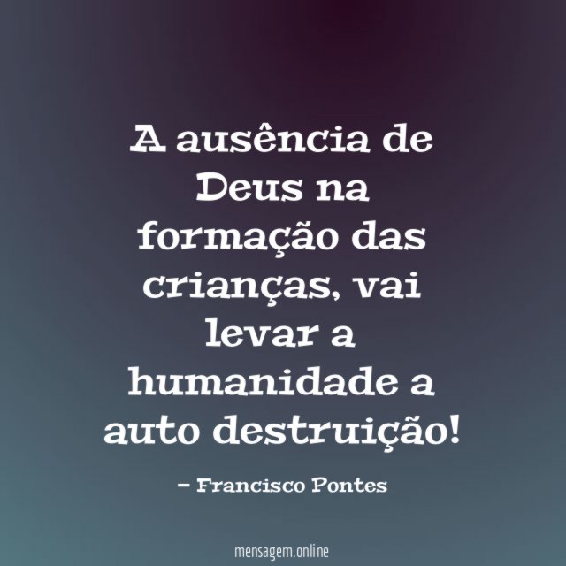 A ausência de Deus na formação das crianças