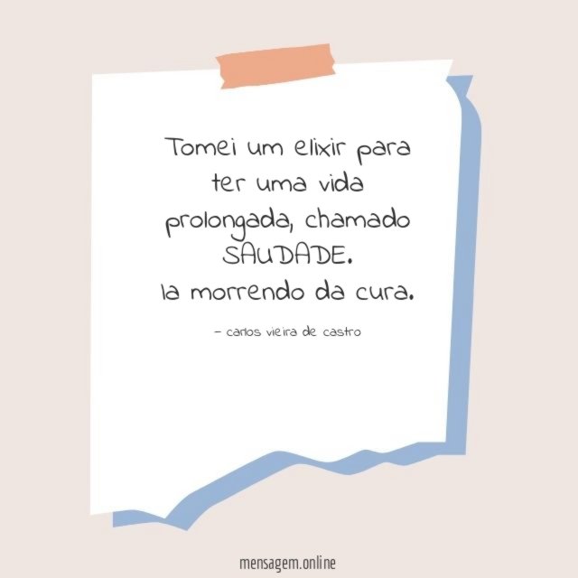 Tomei um elixir para ter uma vida prolongada