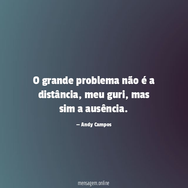 O grande problema não é a distância