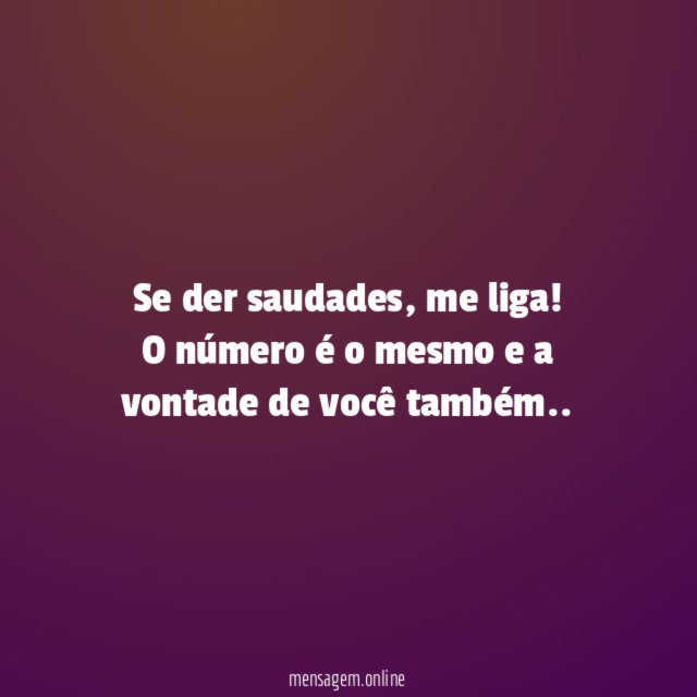 Se der saudades